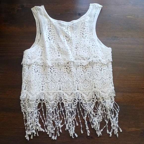 White Crochet Top - Picture 4 of 8